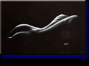 "Erotic Valley", chalk on black paper. Special Series.