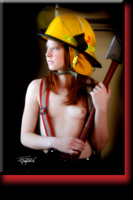 Nude Female Firefighter